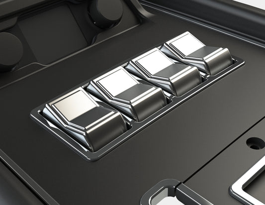 Legacy Chevelle Console-OE1 Style 4-Switch Set with Bezel