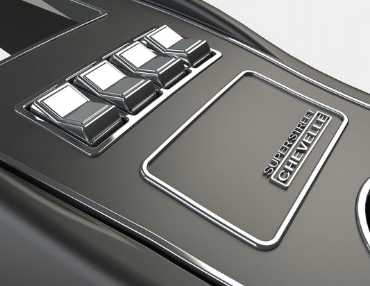 Legacy Chevelle Console-Flat Style 4-Switch Set with Bezel