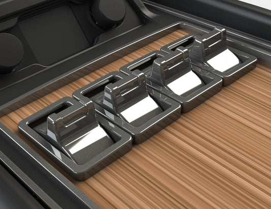 Legacy Chevelle Console-OE2 Style 4-Switch Set with Bezel