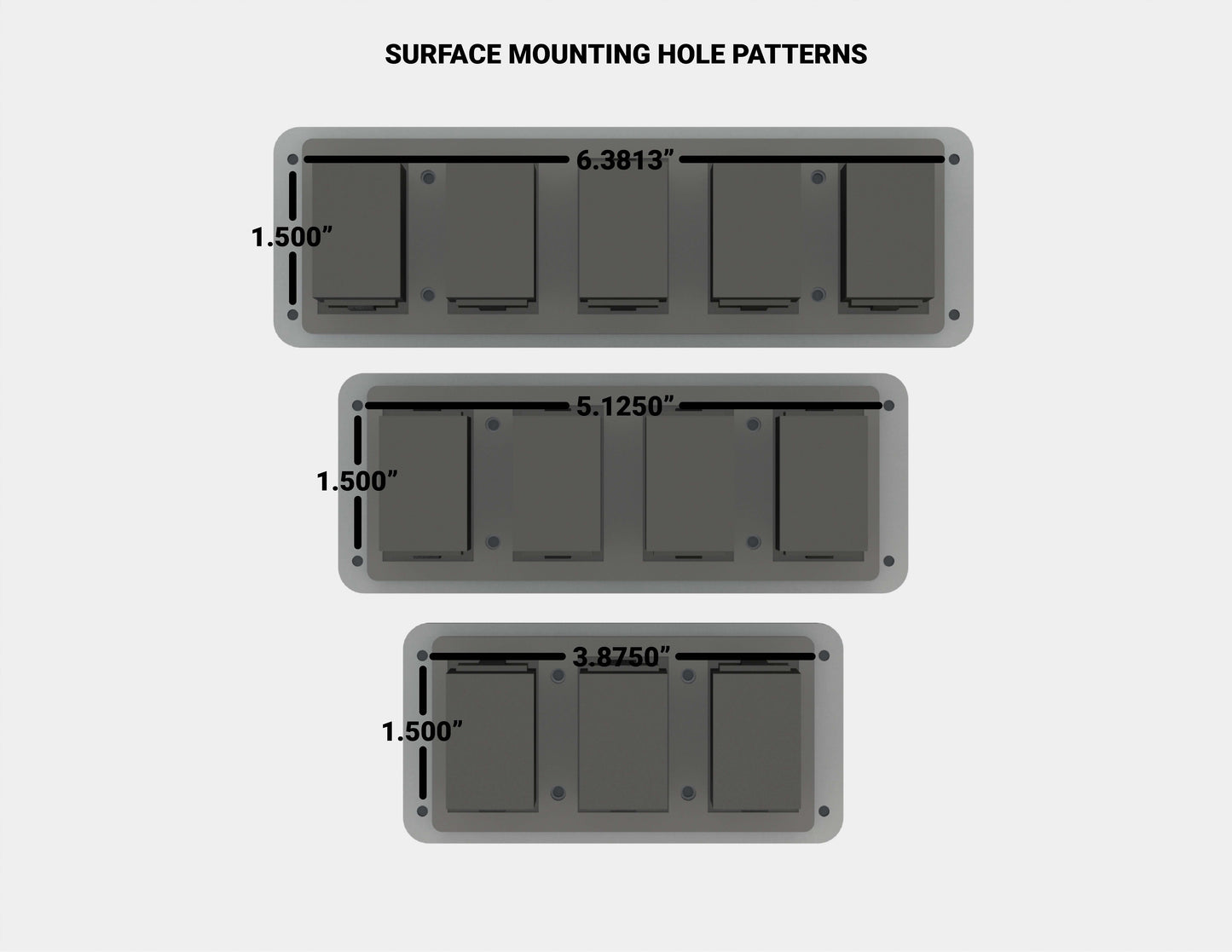 Flat Style Switch Set with Bezel