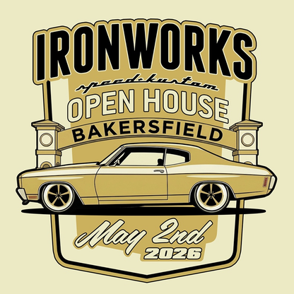 Ironworks Speed & Kustom – Open House Event Tee | May 2nd, 2026